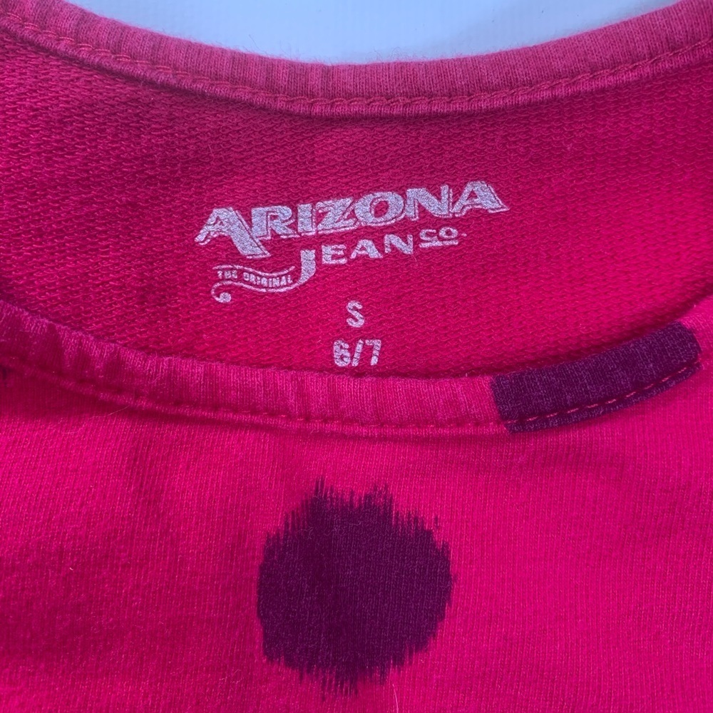 Arizona Jeans Three Quarter Sleeve Top Polka Dots - Picture 7 of 8